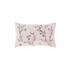 Alternative view of Catherine Lansfield Pink Embroidered Blossom Cushion