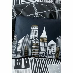 Catherine Lansfield Black Citylife Cushion