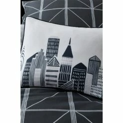 Alternative view of Catherine Lansfield Black Citylife Cushion