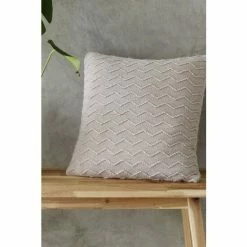 Catherine Lansfield Grey Chevron Knit Cushion