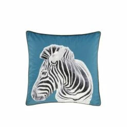 Catherine Lansfield Teal Blue Zebra Cushion -Catherine Lansfield Shop unnamed file 1053