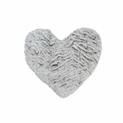 Alternative view of Catherine Lansfield Natural Heart Shape Wolf Faux Fur Cushion