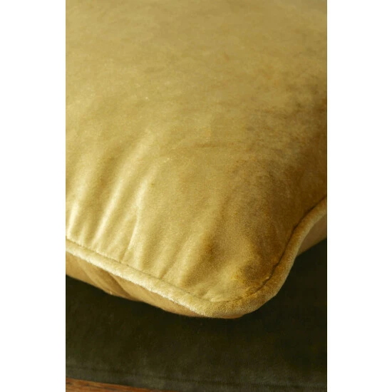 Catherine Lansfield Gold Antique Velvet Cushion 2 Catherine Lansfield Gold Antique Velvet Cushion - Image 2