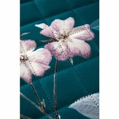 Alternative view of Catherine Lansfield Teal Blue Shewsbury Velvet Pinsonic Cushion