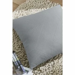 Catherine Lansfield Silver Pinsonic Chevron Cushion