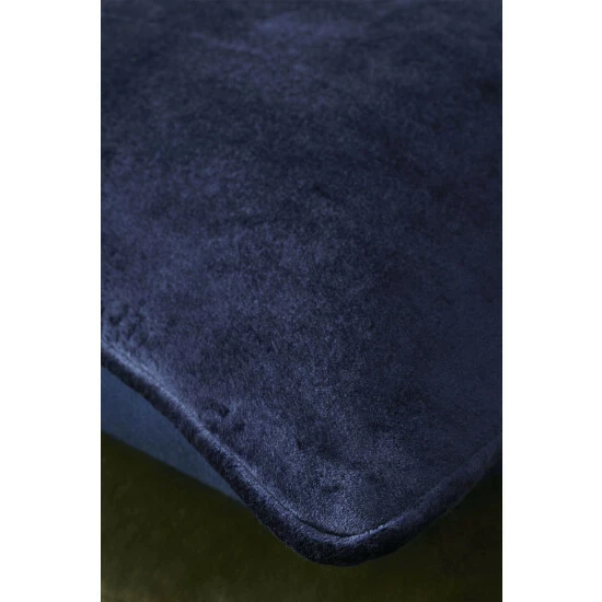 Catherine Lansfield Blue Antique Velvet Cushion 2 Catherine Lansfield Blue Antique Velvet Cushion - Image 2