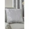 Catherine Lansfield Silver Meadowsweet Floral Jacquard Cushion