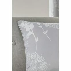 Alternative view of Catherine Lansfield Silver Meadowsweet Floral Jacquard Cushion