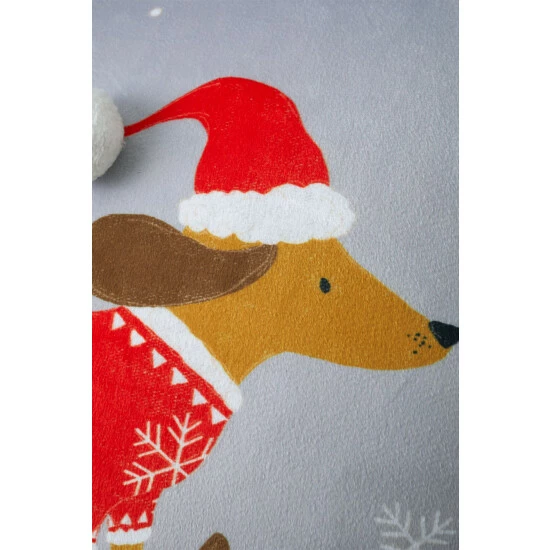 Catherine Lansfield Grey Santa Paws Cushion 2 Catherine Lansfield Grey Santa Paws Cushion - Image 2