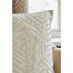 Alternative view of Catherine Lansfield Gold Geo Cut Velvet Cushion