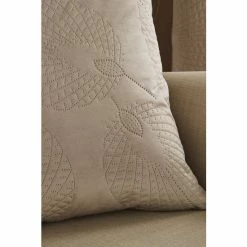 Alternative view of Catherine Lansfield Grey Velvet Pinsonic Leaf Cushion