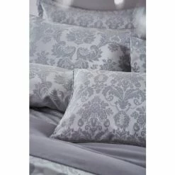 Alternative view of Catherine Lansfield Silver Damask Jacquard Cushion