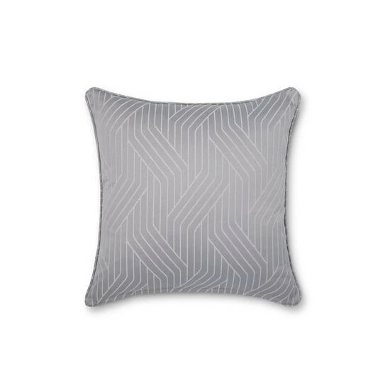 Catherine Lansfield Silver Linear Geo Jacquard Cushion 4 Catherine Lansfield Silver Linear Geo Jacquard Cushion - Image 4
