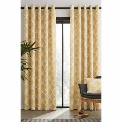Catherine Lansfield Yellow Geo Textured Diamond Eyelet Curtains 5 Catherine Lansfield Yellow Geo Textured Diamond Eyelet Curtains -Catherine Lansfield Shop unnamed file 1455