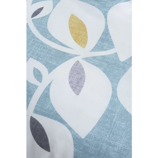 Catherine Lansfield Teal Blue Inga Leaf Eyelet Curtains 3 Catherine Lansfield Teal Blue Inga Leaf Eyelet Curtains - Image 3