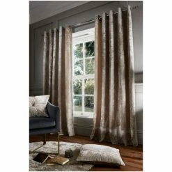 Catherine Lansfield Blush Pink Crushed Velvet Eyelet Curtains -Catherine Lansfield Shop unnamed file 1493