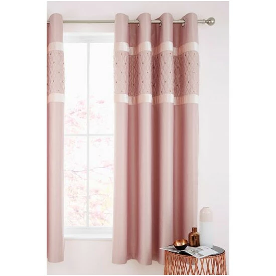 Catherine Lansfield Blue Sequin Cluster Eyelet Curtains 4 Catherine Lansfield Blue Sequin Cluster Eyelet Curtains - Image 4