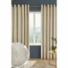 Catherine Lansfield Gold Geo Cut Velvet Lined Eyelet Curtains