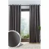 Catherine Lansfield Grey Pinsonic Chevron Curtains
