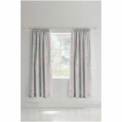 Catherine Lansfield Grey Canterbury Floral Pencil Pleat Curtains -Catherine Lansfield Shop unnamed file 1628