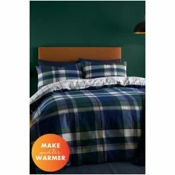 Catherine Lansfield Blue Brushed Check Reversible Duvet Cover And Pillowcase Set -Catherine Lansfield Shop unnamed file 167