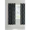 Catherine Lansfield Grey Skulls Lined Eyelet Curtains