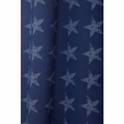 Alternative view of Catherine Lansfield Blue Stars And Stripes Lined Tab Top Curtains