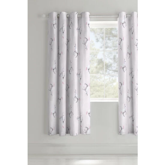 Catherine Lansfield Pink Enchanted Unicorn Lined Eyelet Curtains 1 Catherine Lansfield Pink Enchanted Unicorn Lined Eyelet Curtains