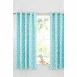 Alternative view of Catherine Lansfield Pink Cute Cats Reversible Eyelet Curtains