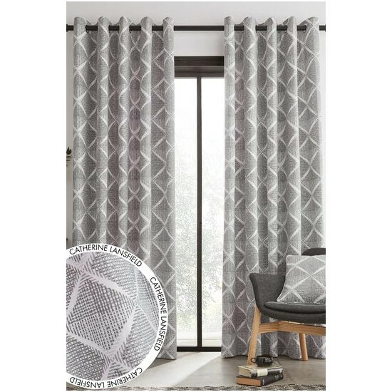 unnamed-file-1890.jpg Catherine Lansfield Grey Geo Textured Diamond Eyelet Curtains -Catherine Lansfield Shop unnamed file 1890