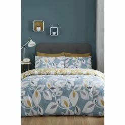 Catherine Lansfield Teal Blue Inga Leaf Duvet Cover And Pillowcase Set -Catherine Lansfield Shop unnamed file 19