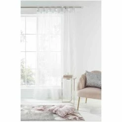 Catherine Lansfield White Diamanté Sparkle Voile Tab Top Sheer Panel Curtains -Catherine Lansfield Shop unnamed file 1907