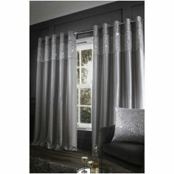 Catherine Lansfield Grey Glitzy Sequin Detail Lined Eyelet Curtains 2 Catherine Lansfield Grey Glitzy Sequin Detail Lined Eyelet Curtains -Catherine Lansfield Shop unnamed file 1910
