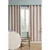 Catherine Lansfield Black Cotton Chambray Lined Eyelet Curtains
