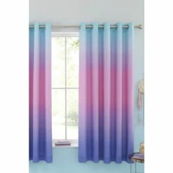 Catherine Lansfield Multi Ombre Rainbow Eyelet Curtains