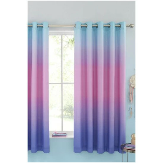 Catherine Lansfield Multi Ombre Rainbow Eyelet Curtains 4 Catherine Lansfield Multi Ombre Rainbow Eyelet Curtains - Image 4