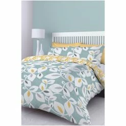 Catherine Lansfield Teal Blue Inga Leaf Duvet Cover And Pillowcase Set -Catherine Lansfield Shop unnamed file 20