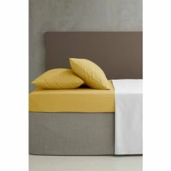 Catherine Lansfield Yellow Percale Extra Deep Fitted Sheet