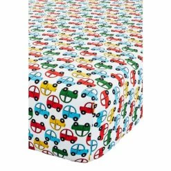 Catherine Lansfield White Kids Transport Fitted Sheet