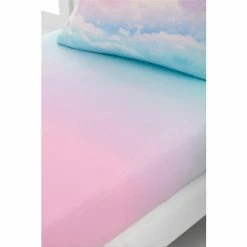 Catherine Lansfield Blue Ombré Rainbow Clouds Fitted Sheet