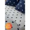 Catherine Lansfield Blue Brushed Spot Reversible Fitted Sheet