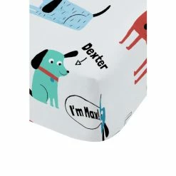 Alternative view of Catherine Lansfield White Woofing Dogs Fitted Sheet