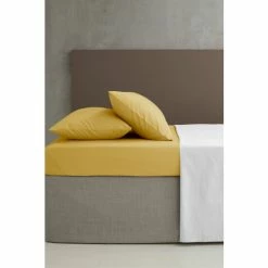Catherine Lansfield Yellow Percale Fitted Sheet