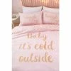 Catherine Lansfield Pink Baby It's Cold Outside Duvet Cover And Pillowcase Set