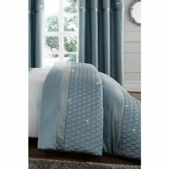 Catherine Lansfield Blue Sequin Cluster Bedspread