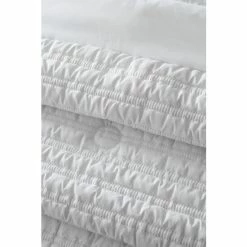 Alternative view of Catherine Lansfield White Lennon Stripe Throw