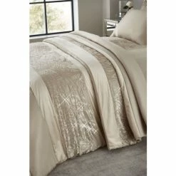 Catherine Lansfield Champagne Gold Velvet Sparkle Throw