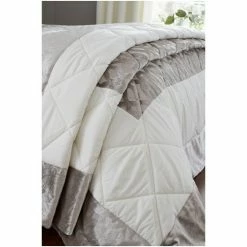Alternative view of Catherine Lansfield Natural Lattice Cut Velvet Bedspread