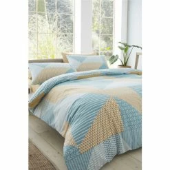 Catherine Lansfield Yellow Larsson Geo Reversible Throw