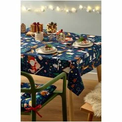 Catherine Lansfield Blue Santa's Christmas Wonderland Wipeable Table Cloth -Catherine Lansfield Shop unnamed file 2646